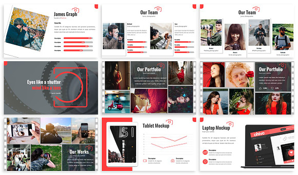 Redline - Photography Google Slides in Google Slides Templates - product preview 2
