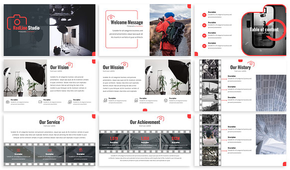 Redline - Photography Powerpoint in PowerPoint Templates - product preview 1