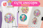 Cute Unicorn Mythical Animal Bundle