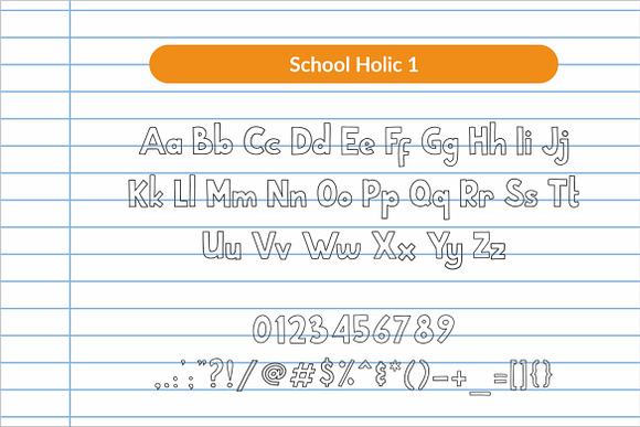 School Holic | 7 Font Styles + Bonus in Display Fonts - product preview 1