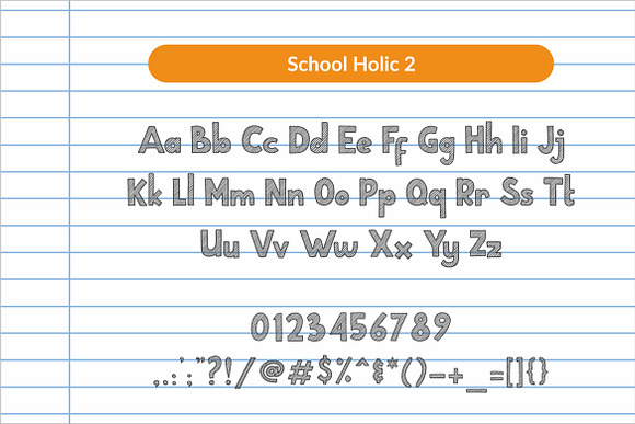School Holic | 7 Font Styles + Bonus in Display Fonts - product preview 2