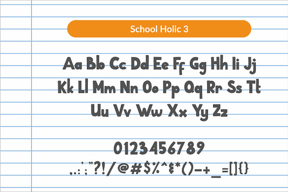 School Holic | 7 Font Styles + Bonus in Display Fonts - product preview 3