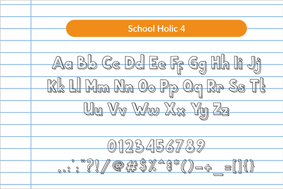 School Holic | 7 Font Styles + Bonus in Display Fonts - product preview 4