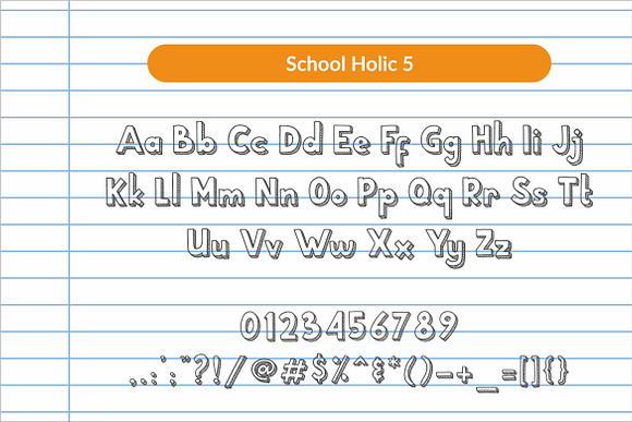 School Holic | 7 Font Styles + Bonus in Display Fonts - product preview 5