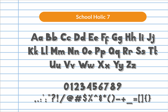 School Holic | 7 Font Styles + Bonus in Display Fonts - product preview 7