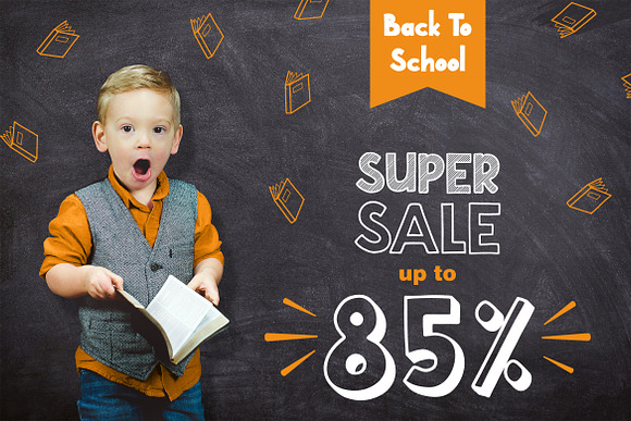 School Holic | 7 Font Styles + Bonus in Display Fonts - product preview 12