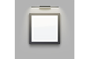 Picture frame with light in gallery