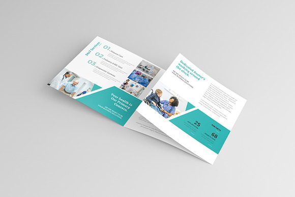 Medical Square Trifold Brochure in Brochure Templates - product preview 1