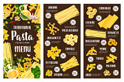 Pasta Italian food menu, herbs