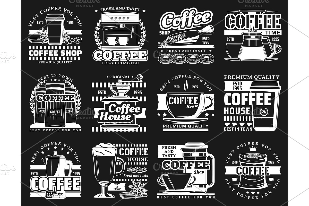 Coffee cups, espresso machine. in Illustrations - product preview 8