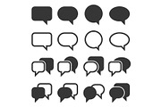 Chat and Speech Bubble Iicons Set on