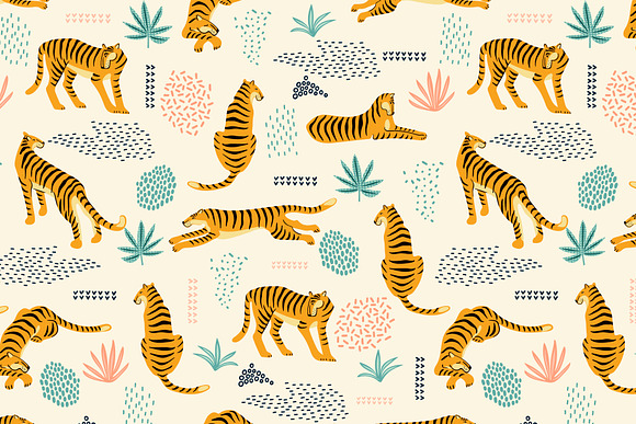 Tiger collection. Patterns & clipart in Patterns - product preview 4