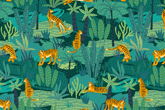 Tiger collection. Patterns & clipart in Patterns - product preview 6