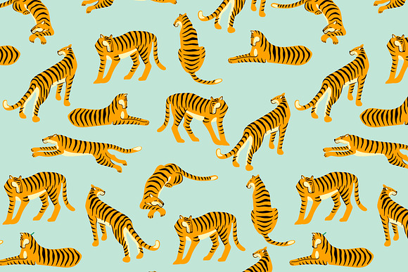 Tiger collection. Patterns & clipart in Patterns - product preview 8