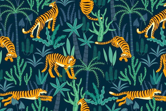 Tiger collection. Patterns & clipart in Patterns - product preview 9