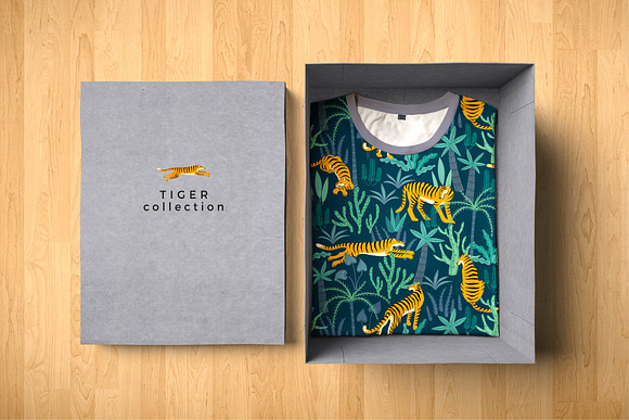 Tiger collection. Patterns & clipart in Patterns - product preview 11