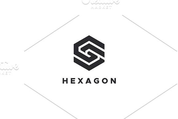 Hexagon SG Logo in Logo Templates - product preview 2