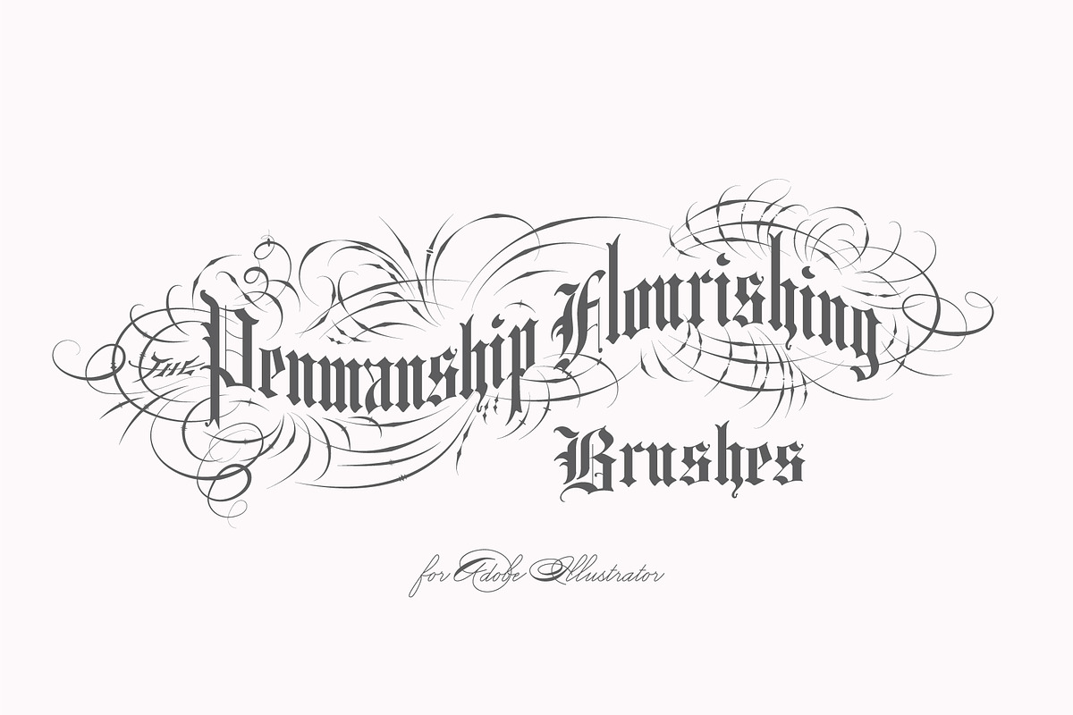 The Penmanship Flourishing Brushes in Photoshop Brushes - product preview 8