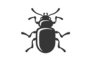 Beetle Insect Icon on White