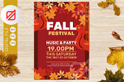Fall Festival Autumn Party Flyer