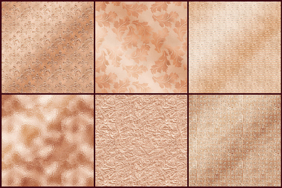 Rose Gold Foil Digital Papers in Patterns - product preview 2