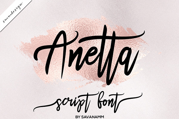 Anetta Handwritten Script Font
