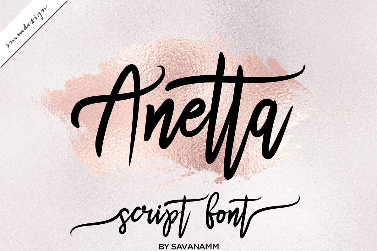 Anetta Handwritten Script Font in Script Fonts - product preview 8
