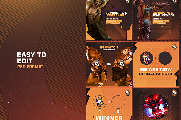 E - Sports Social Media Template in Instagram Templates - product preview 4
