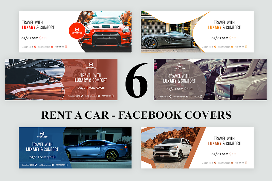 Rent a Car - Facebook Covers in Facebook Templates - product preview 8