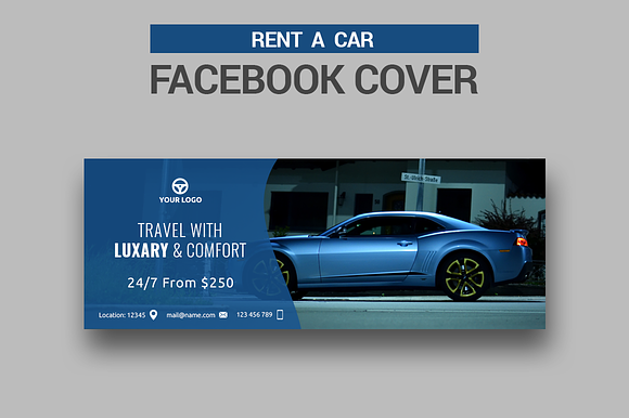 Rent a Car - Facebook Covers in Facebook Templates - product preview 5