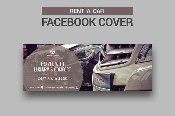 Rent a Car - Facebook Covers in Facebook Templates - product preview 6