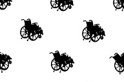 Wheelchair Silhouette Graphic Motif