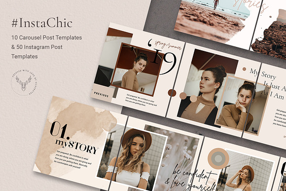 #InstaChic - Carousel Post Templates in Instagram Templates - product preview 7