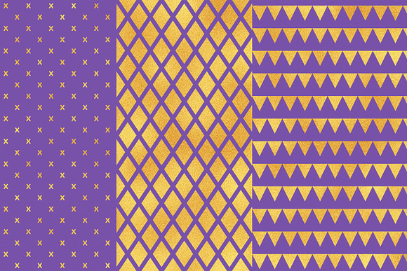 Gold Geometric Digital Papers in Patterns - product preview 1
