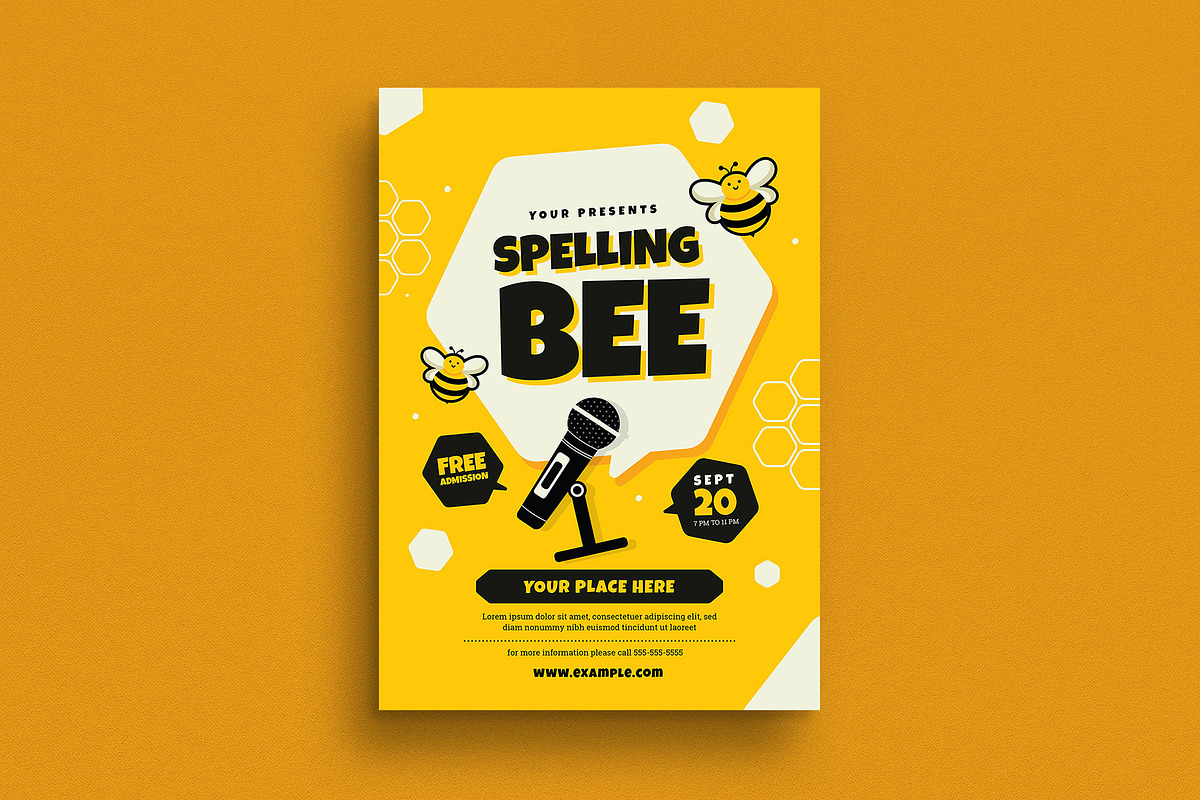 Spelling Bee Event Flyer in Flyer Templates - product preview 8