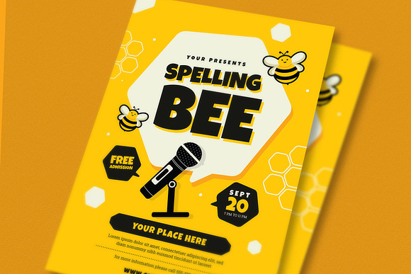 Spelling Bee Event Flyer in Flyer Templates - product preview 1