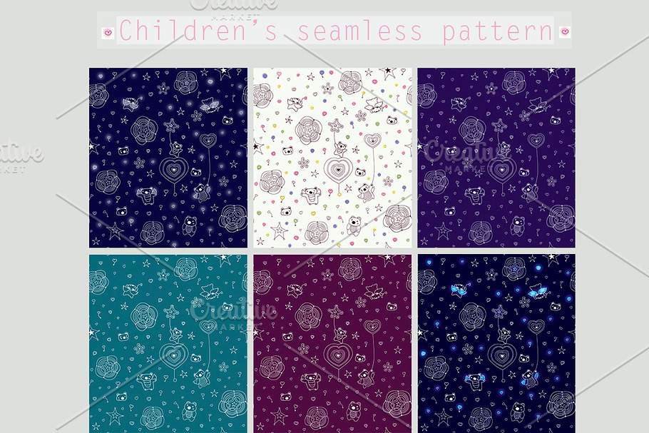Children's seamless pattern in Patterns - product preview 8
