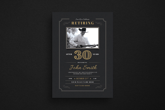 Retirement Invitation in Flyer Templates - product preview 1
