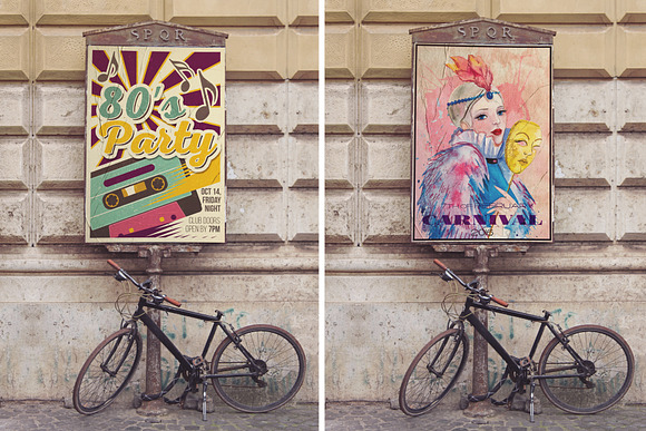 Street Poster Vertical Mockup in Product Mockups - product preview 1