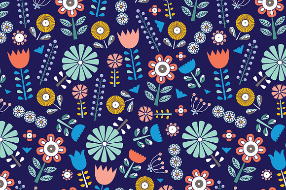 Flowers in Scandinavian style. in Patterns - product preview 3