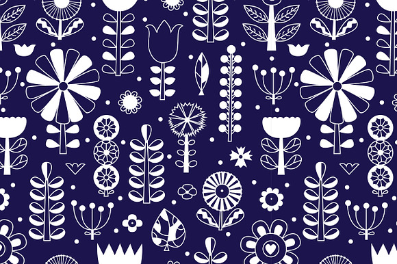 Flowers in Scandinavian style. in Patterns - product preview 4