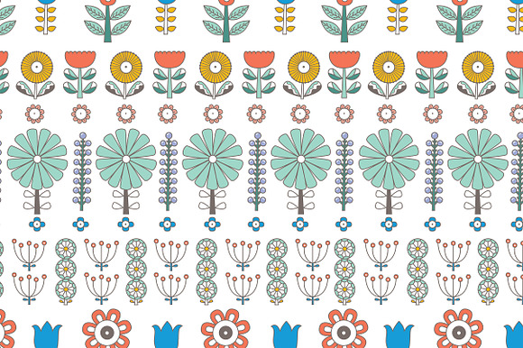 Flowers in Scandinavian style. in Patterns - product preview 5