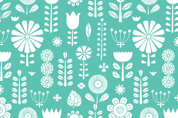 Flowers in Scandinavian style. in Patterns - product preview 7
