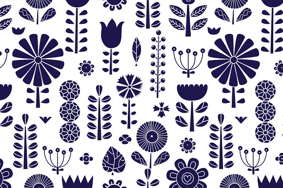 Flowers in Scandinavian style. in Patterns - product preview 8