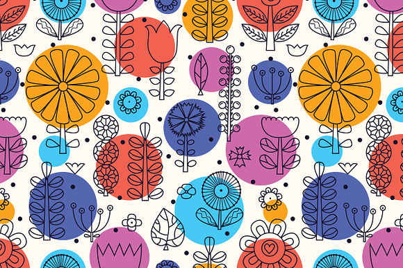 Flowers in Scandinavian style. in Patterns - product preview 10