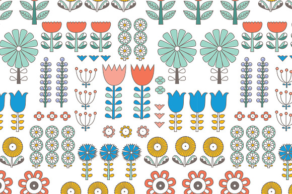 Flowers in Scandinavian style. in Patterns - product preview 11