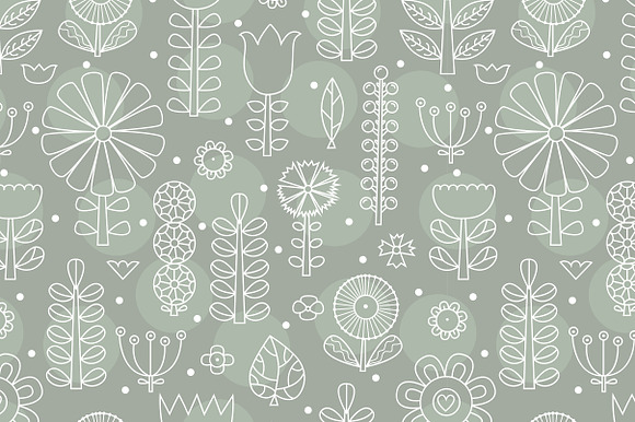 Flowers in Scandinavian style. in Patterns - product preview 13