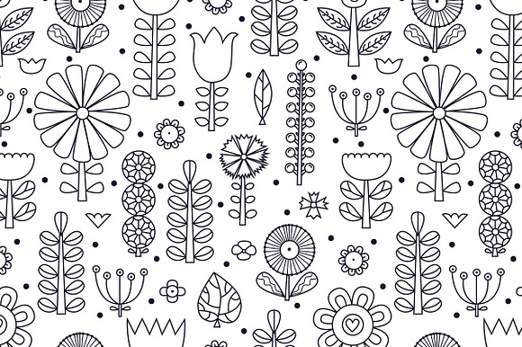 Flowers in Scandinavian style. in Patterns - product preview 14