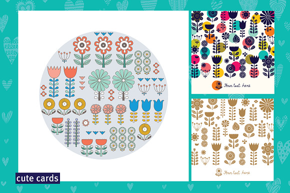 Flowers in Scandinavian style. in Patterns - product preview 19