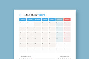 Calendar 2020 Planner Design